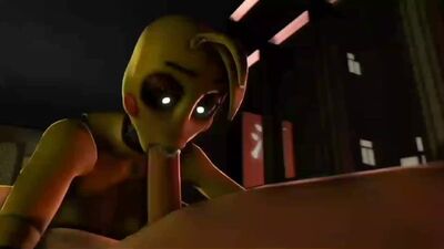 3D Yiff by ? Furry Porn Sex E621 Straight Fnaf Five Nights at Freddies R34 Rule34 Toy Chica Blowjob Deepthroat